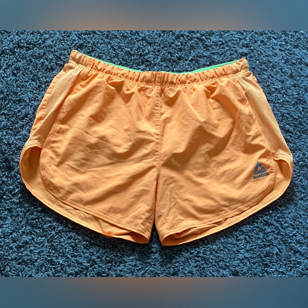 Reebok Neon Orange athletic shorts -Small